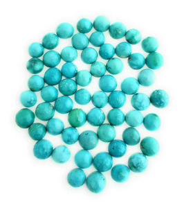 Turquoise d'Arizona naturelle, cabochon rond, cabochon de turquoise d'Arizona, pierre précieuse en vrac, dos plat pour la fabrication de bijoux - Product Image 3