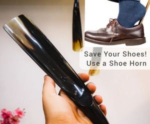 Cuerno de búfalo natural hecho a mano con acabado pulido y soporte de cuero personalizado para regalo y venta al por mayor - Product Image 5