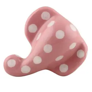 도매 세라믹 아이 손잡이 분홍색 부엌 찬장 잡아당기기 코끼리 손잡이 서랍 6.35 cm CFK-03 새로운 디자인