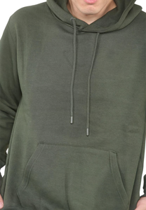 Fashionable Men Olive Green Custom Logo Oversized Pullover <b>Hoodie</b> and Joggers <b>Fleece</b> Heavyweight Set Man Tracksuit By Ako - Product Image 3