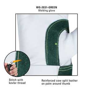 Guantes de trabajo de conductor de cuero de vaca duraderos y resistentes para conducción de camiones Guantes de trabajo - Product Image 3