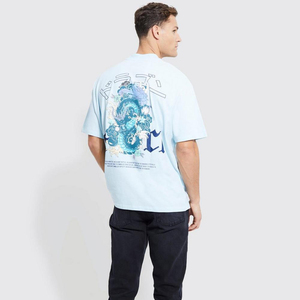 T-shirts surdimensionnés pour hommes, t-shirts vintage à coupe ample et à manches courtes, vêtements de ville décontractés, hauts unisexes baggy délavés, t-shirts surdimensionnés personnalisés - Product Image 5