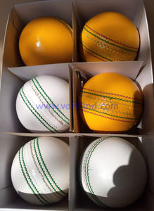 Vafir Hand Stitched International Cricket <b>Ball</b> Genuine Leather with Softer Lining Four Piece Construction for Match Use VI-C0601 - Product Image 6