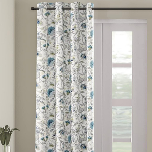 Door <b>Curtains</b> for Home | Nordic Style White Embroidered Floral <b>Lace</b> Grommet <b>Curtains</b> for Living Room - Product Image 1