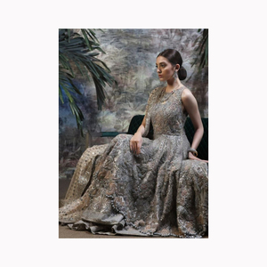 Robe de soirée sans bretelles manches longues perles balayage train robe de bal formelle fête porter les meilleures robes - Product Image 4