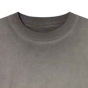 เสื้อยืดถักทรงโอเวอร์ไซส์ ไหล่ตก สไตล์วินเทจ คุณภาพสูง เนื้อผ้าหนา 100% ผ้าฝ้าย ล้างสีแบบ Acid Wash สำหรับผู้ชาย ออกแบบเองได้ - Product Image 3