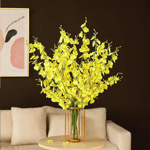 Modern Home Decor Luxury Gold Plated Flower Vase Iron Brass Copper Metal <b>Wire</b> Vase Tube Glass Artificial Plant Rustic Design - Product Image 4