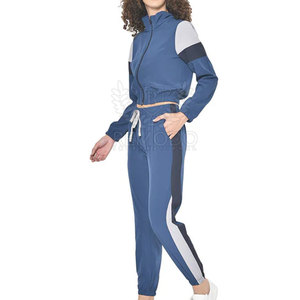 Women Winter Solid <b>Polyester</b> <b>Tracksuit</b> Set Breathable Sportswear for Gym and Casual Wear - Product Image 1