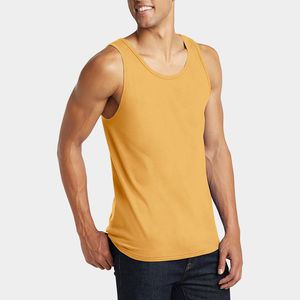Factory Cheap Custom Logo Muscle Fit Plain Tank Tops Sleeveless Workout 100% Cotton tank Top for <b>Men</b> High Quality Made - Product Image 1