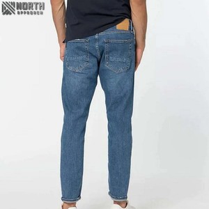 Pantalons en jean de bonne qualité, fabrication en gros, couleur unie, logo personnalisé, respirant, grande taille, service OEM personnalisé - Product Image 2