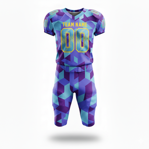 Conjunto de Uniforme de Fútbol Americano Personalizable, Camiseta y Pantalones Cortos, 100% Poliéster, Transpirable y Tallas Grandes, con Posición para Logotipo Frontal - Product Image 6