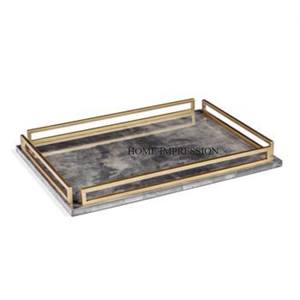 Attractive Fancy Marble Table Top Food Serving <b>Trays</b> White Superior Quality <b>Large</b> Non-Toxic Modern Rectangle Dining <b>Tray</b> - Product Image 5