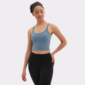 Débardeur de sport personnalisé en Spandex/Polyester écologique à séchage rapide pour femme, idéal pour la course, la gym et le yoga – Modèle sexy - Product Image 2