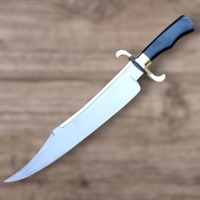Handgemachtes D2 Stahl Big Size Bowie Messer mit Ledersc heide, Jagdmesser mit Holzgriff und Stahls chutz Ideal für Bush craft,