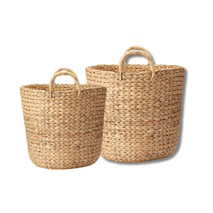 Panier à linge en jacinthe d'eau écologique pour un rangement durable à la maison, organisation des vêtements, des jouets et des articles ménagers - Product Image 1