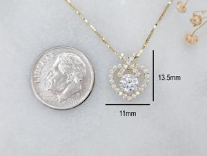 Collar con Colgante de Diamante Moissanite Redondo de Moda con Certificación GRA, Diseño de Corazón en Oro de 14k, Joyería Fina de Moda al Mejor Precio - Product Image 5