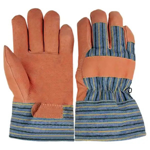 Guantes de Trabajo de Cuero Vacuno de Primera Calidad, Duraderos, con Puño Reforzado de Goma, Protección Industrial, Estilo Canadiense - Product Image 5