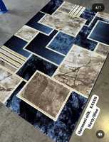 Tapis traditionnel en polypropylène shaggy Adiva, tissé jacquard, fabriqué à la machine, à poils moyens, rembourré, antidérapant, lavable