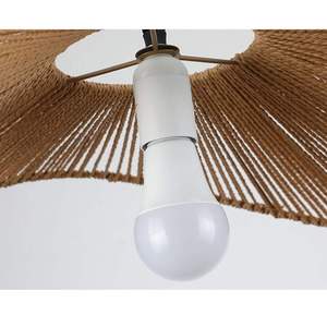 Lampe murale suspendue personnalisée en rotin, bambou et bois, faite à la main, écologique, amovible, pour salon - Product Image 4