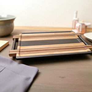 Plateau de service en bois FT01 pour restaurant, prix d'usine, vente en gros, formes et tailles personnalisées, plateau en bois naturel artisanal - Product Image 5