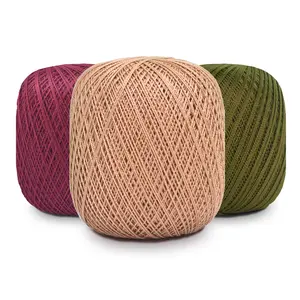 100% 埃及棉纱精梳充气和丝光Ne 8/2 (147，5 TEX) - 100g (678m) 蕾丝线，用于针织和钩编