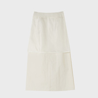 Jupe longue fendue en nylon [kclub] (K-41899) à taille naturelle, style formel, coupe confortable pour un look moderne et chic