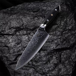 Juego de cuchillos de Chef de acero damasco de 8 pulgadas al por mayor cuchillo de cocina con mango inoxidable para picar cuchillo Damasco con mango - Product Image 3