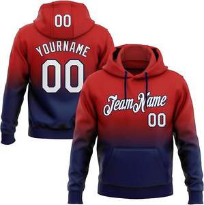 Sudaderas con capucha de poliéster 100% con estampado de transferencia térmica de peso pesado con logotipo personalizado para hombres, suéteres de invierno de punto de gran tamaño Unisex lisos - Product Image 1