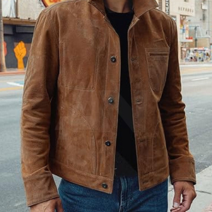 Veste en cuir véritable de style western vintage authentique pour homme, ornée de perles, à vendre, style classique et durable - Product Image 3