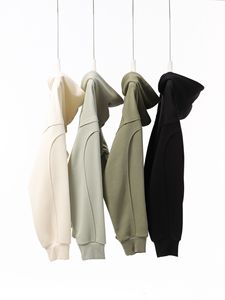 Vente en gros streetwear 380 coton mélangé personnalisé manches raglan sweats à capuche sans ficelle sweats à capuche unisexe surdimensionnés expédition DDP - Product Image 5