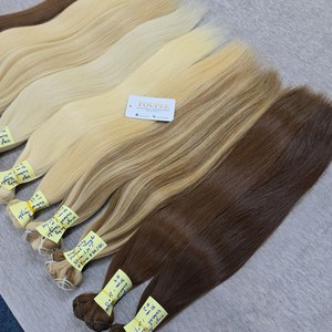 Cabello Humano Virgen Vietnamita Rubio Color Piano, Súper Doble Trama, Tejido Doble a Máquina, Dream T05 |   Costuras Resistentes y Seguras |   No - Product Image 1