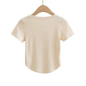 Nuevo Jersey de algodón semipeinado, camisetas de verano para mujer, Camiseta holgada de manga corta con tinte de corbata para mujer, camisetas para mujer - Product Image 5