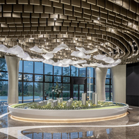 Lustre moderne de luxe en cristal, hauteur réglable, longue suspension LED, grandes lampes suspendues pour hôtels, bureaux, halls d'entrée, restaurants
