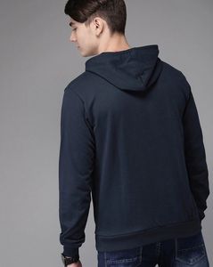 Sudadera con capucha de algodón 100% para hombre, talla grande, con cremallera, bordado personalizado, estampado en relieve, extragrande, OEM, invierno, venta al por mayor - Product Image 3