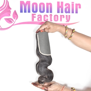 Extensions de Cheveux Humains Indiens Naturels Bruts de Haute Qualité, Doux, Soyeux, Anti-Chute, Sans Nœuds, Closure Bodywave, Remy Double Trame Faite à la Machine - Product Image 4