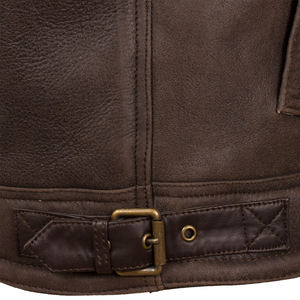 Veste en cuir décontractée pour hommes personnalisée OEM poche à fermeture éclair veste en PU imperméable col rabattu vestes en cuir pour hommes - Product Image 4