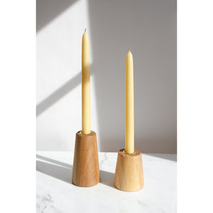 Venta al por mayor decoración de escritorio de oficina portavelas de madera candelabro diseño elegante portavelas de madera decorativo portavelas - Product Image 6