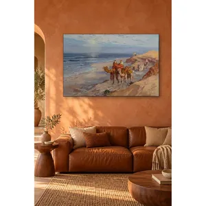 Impression sur toile Fida Bridgman Camel Caravan on the Atlantic Coast - Product Image 5