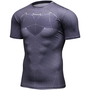 Short Sleeve Crew Neck Graphic Grappling Cropped Gym <b>Swimming</b> Fight Rash Guard 100% cotton, T-shirt for <b>men</b>, loose fit, printed - Product Image 2