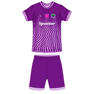 Conjuntos de camisetas de fútbol elásticas de secado rápido transpirables personalizadas, ropa deportiva Anti-UV antibacteriana de poliéster 100% con estampado de transferencia de calor - Product Image 5