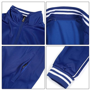 Conjunto Deportivo Unisex de 2 Piezas, Grueso, Sólido, para Invierno, con Cremallera, Diseño Personalizable, Transpirable - Product Image 3