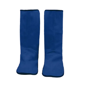 Top Selling Custom Logo Cowhide Split Leather Long Welding <b>Spats</b> <b>Shoes</b> Flame Resistant Coverall Safety Welder Foot Protection - Product Image 3