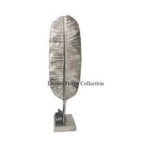 Minimalist Design Leaf Shape <b>Object</b> for Tabletop Decoration and Home Decorative Sculpture Silver Color Aluminium Casted Supply - Product Image 4