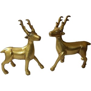 Estatua de ciervo de latón hecha a mano, figurita decorativa de Fengshui chino para el hogar y la Oficina al aire libre, figuritas coleccionables - Product Image 1