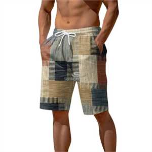 Men's Classic Design Summer <b>Shorts</b> with Elastic <b>Waist</b> Comfortable Streetwear <b>shorts</b> with Pockets with <b>Low</b> MOQ - Product Image 1