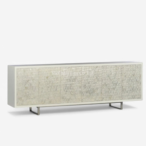 Mueble de Salón Moderno con Incrustaciones de Concha de Nácar Hechas a Mano, Decoración de Lujo para Interiores Elegantes - Product Image 1