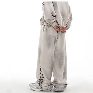 กางเกงวอร์มเอวสูงกันน้ำสำหรับผู้ชายกางเกงวอร์มสีเรียบป้องกันริ้วรอยสำหรับกลางแจ้งแนวยุทธวิธีแบบลำลอง - Product Image 6