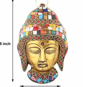 印度黄铜佛头雕像批发定制亚马逊热销树脂小佛像雕像用于家居装饰