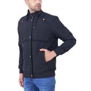 2024 invierno peso ligero impermeable poliéster nailon estilo callejero ropa de hombre chaquetas de bombardero Color azul marino precio barato - Product Image 3