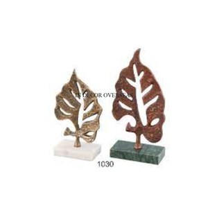 Meilleure qualité aluminium coulé feuille concepteur couleur argent fini Sculpture maison et hôtel dessus de table chambre décoration fournitures - Product Image 4